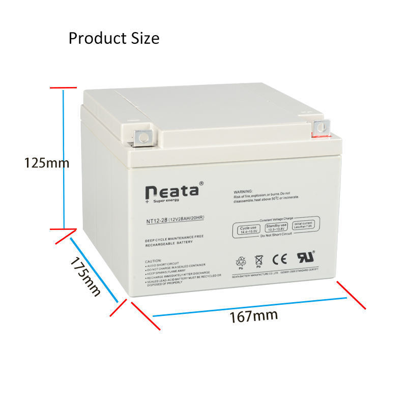 High rate discharge gel 12v 28ah lead acid battery