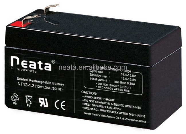 NEATA 12V 1.3AH Sealed Lead Acid Elevator Battery Rechargeable Maintenance Free AGM Batteries