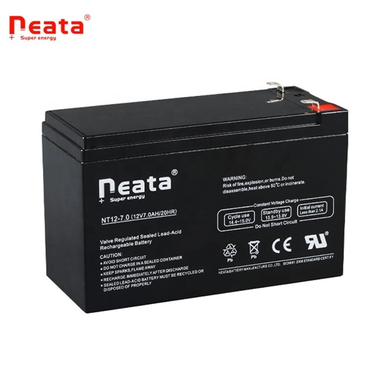 Neata Mini Sealed AGM Deep Cycle Small Solar Gel Rechargeable 7Ah Bateria 12v 7Amp Battery