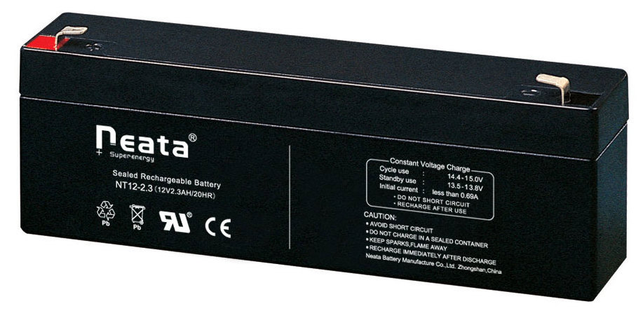 Neata Maintenance Free Rechargeable Sealed Lead Acid AGM Battery 12V 2.3Ah 6-dzm-2.3 For Elevator CE ROHS ISO REACH Certified