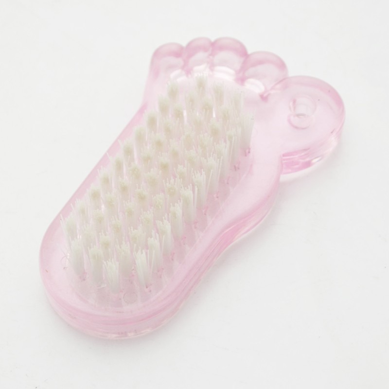 foot shape two sides plastic foot shower brush with pumice stone,foot brush