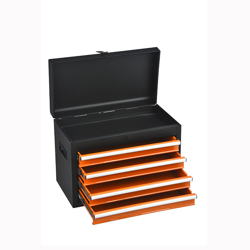 Neatly Plastic Handle 4-Drawer Portable Storage Metal Tool Box with Lock Strip for Workshop Tools Storage