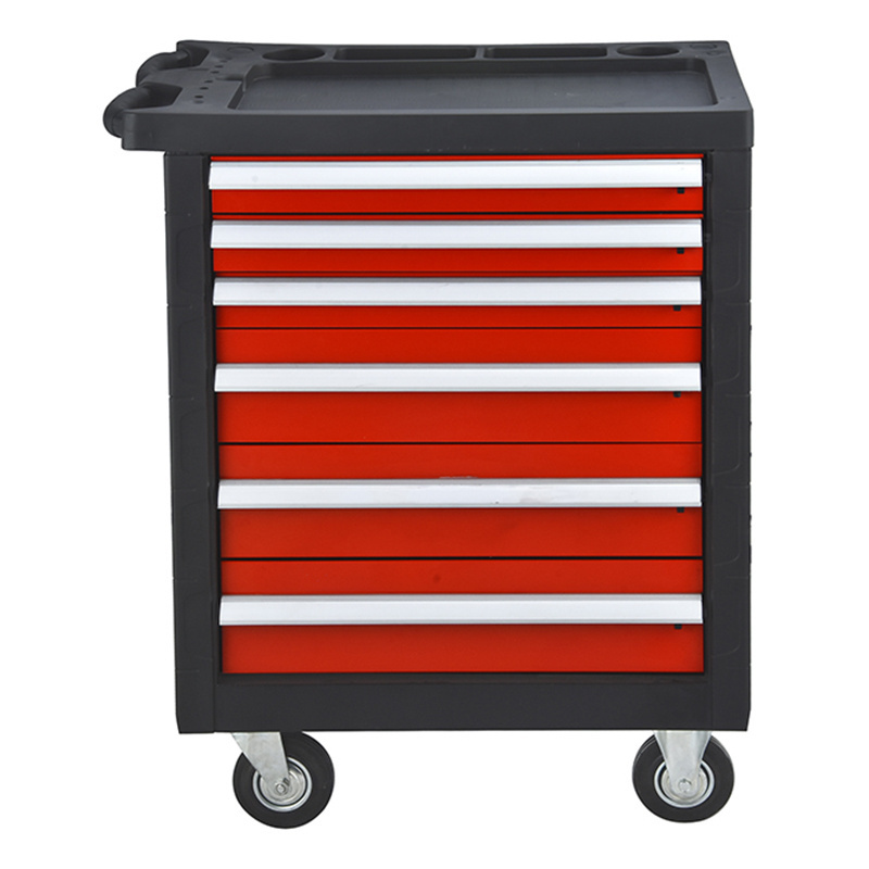 Neatly Popular Auto Repair Lockable seven-drawer Red tool cabinet with 196pcs Hand Tool Sets for Garage Storage