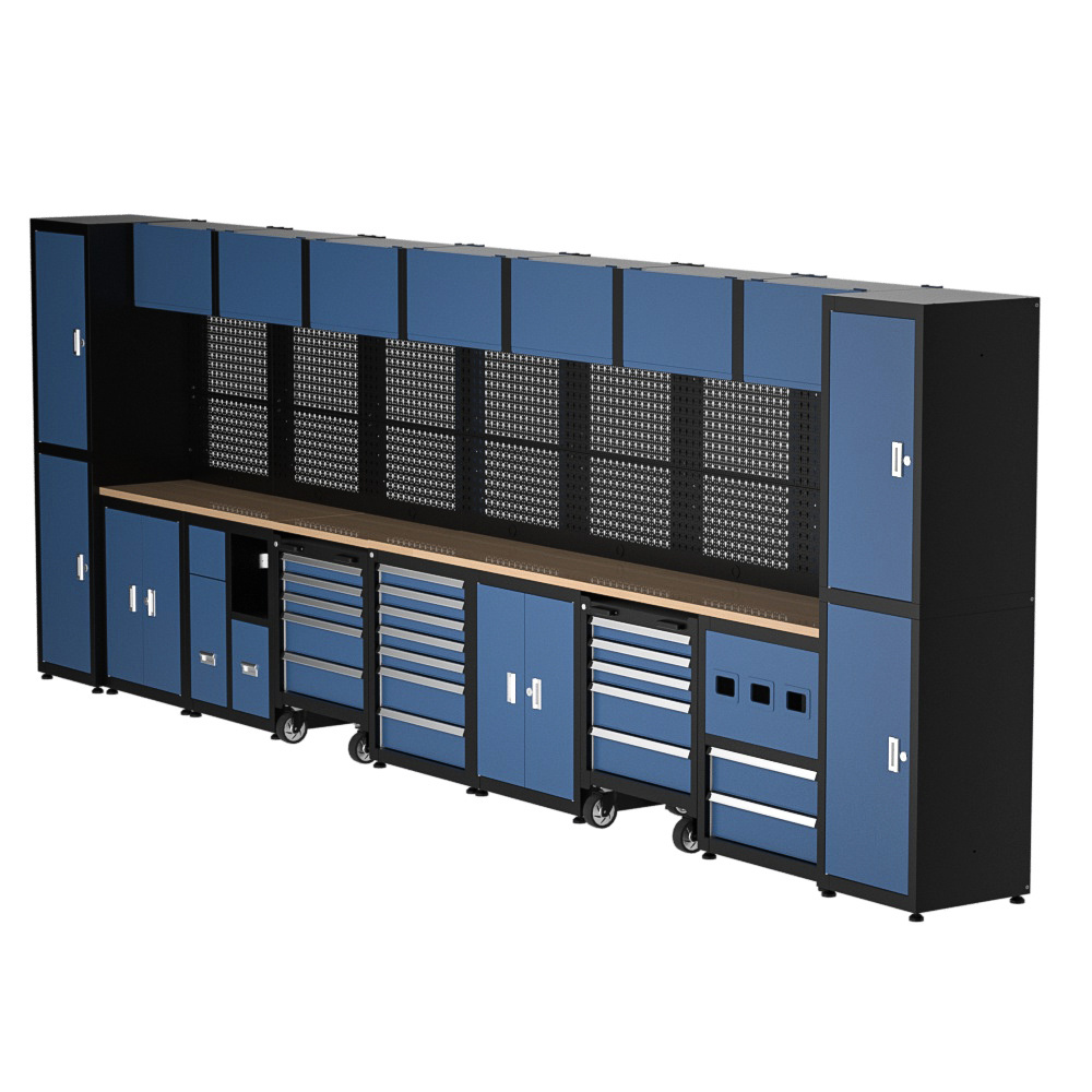 Neatly Modular Garage Workstation with Heavy-Duty Metal Steel Workbench Drawers Storage Cabinets for Garage Storage