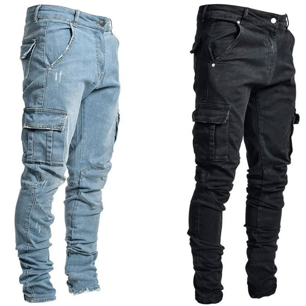 Design Street Slim Fit Hot Sale Fashion Men High Quality Jeans Breathable Denim Jeans Bulk Pants Casual Skinny Pencil Jeans