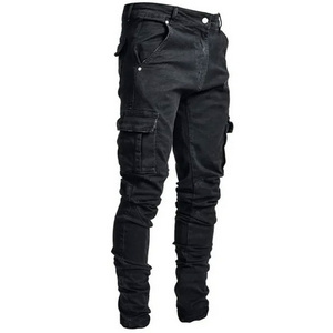 Design Street Slim Fit Hot Sale Fashion Men High Quality Jeans Breathable Denim Jeans Bulk Pants Casual Skinny Pencil Jeans