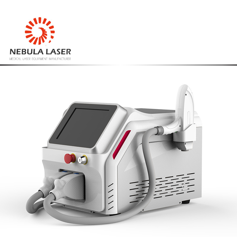 2 in 1, 808 diode laser + q switch nd yag laser, hair removal and tattoo removal machine