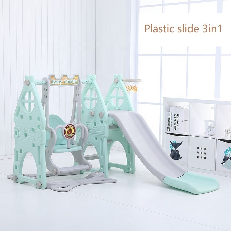 Attractive Design Inside Plastic Swing and Slide for Kids