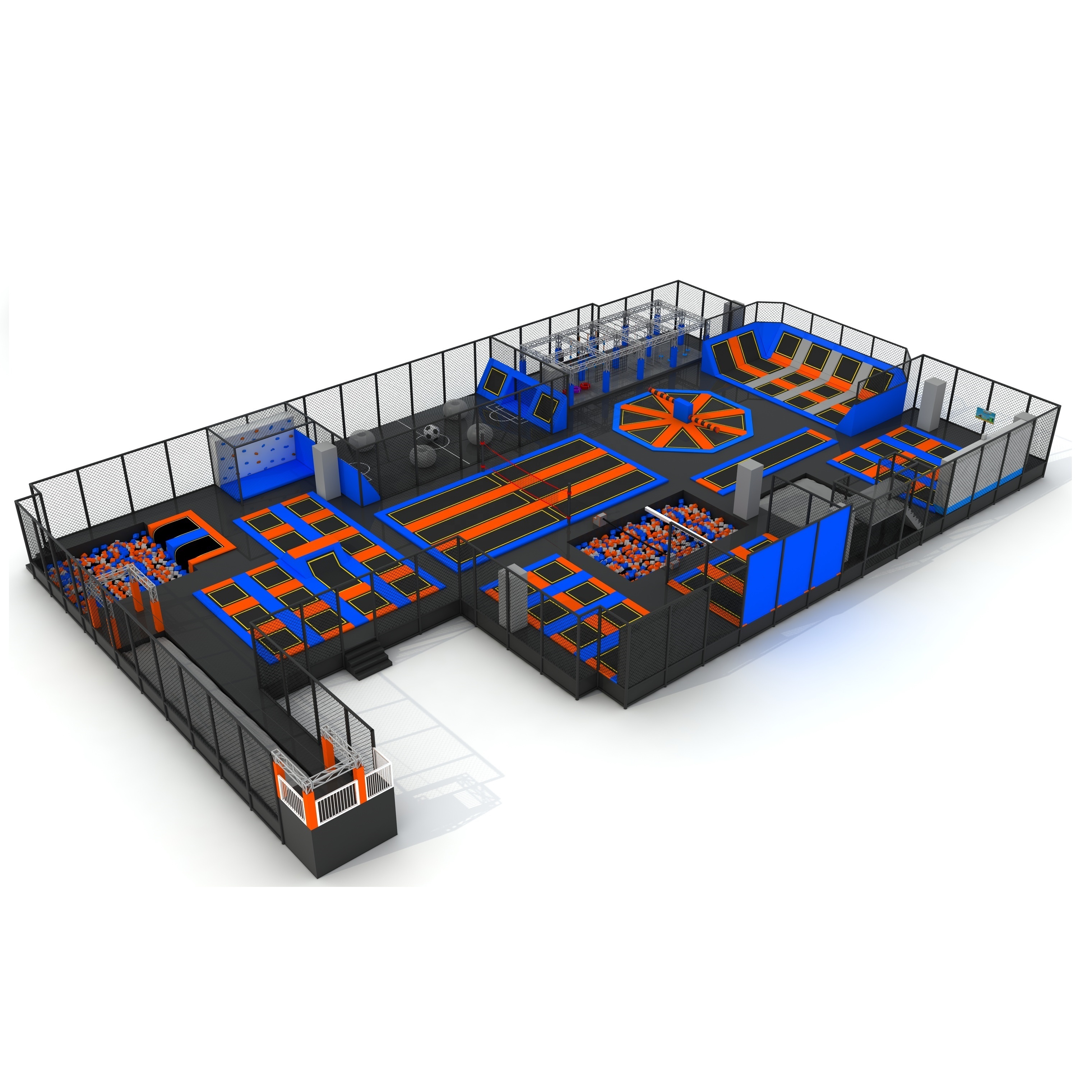 Cheap Prices Business Plan Commercial Kids Sky Zone Playground Equipment Jump Big Indoor trampoline park