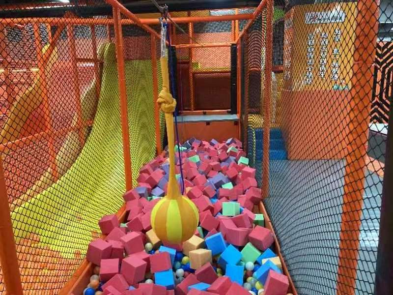 commercial indoor playground with ninja course newest trampoline park