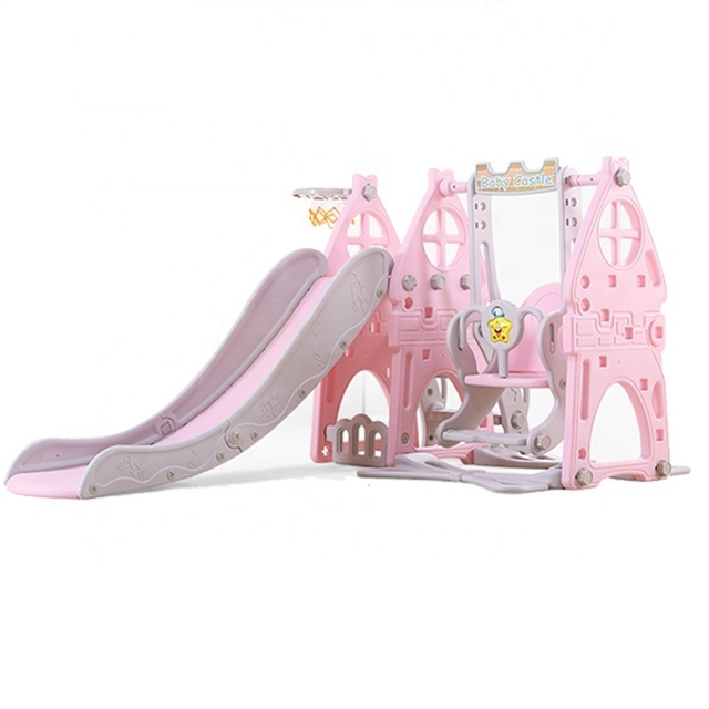 Attractive Design Inside Plastic Swing and Slide for Kids