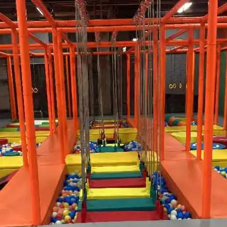 commercial indoor playground with ninja course newest trampoline park