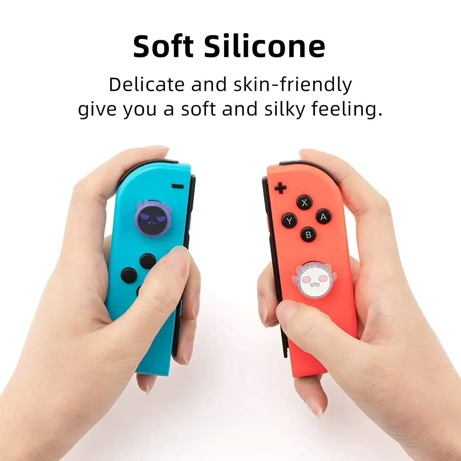 Demon Angel Thumb Grips cover Silicone Ghost Joystick Cap For Nintend Switch Lite And OLED Cover Analog Thumb Stick Grips