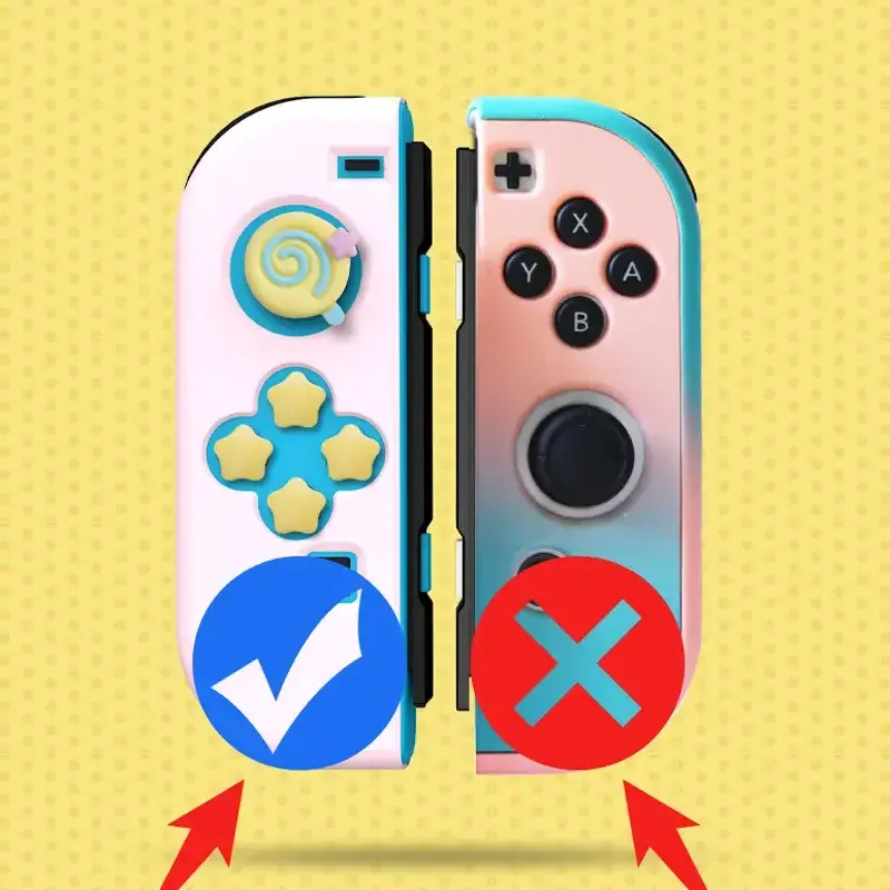 Star ABXY Key Sticker DIY Button Joystick Thumb Stick Grip Cap Cover For Nin tendo Switch Oled NS Joy-con Controller Skin Case