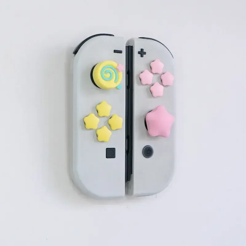 Star ABXY Key Sticker DIY Button Joystick Thumb Stick Grip Cap Cover For Nin tendo Switch Oled NS Joy-con Controller Skin Case