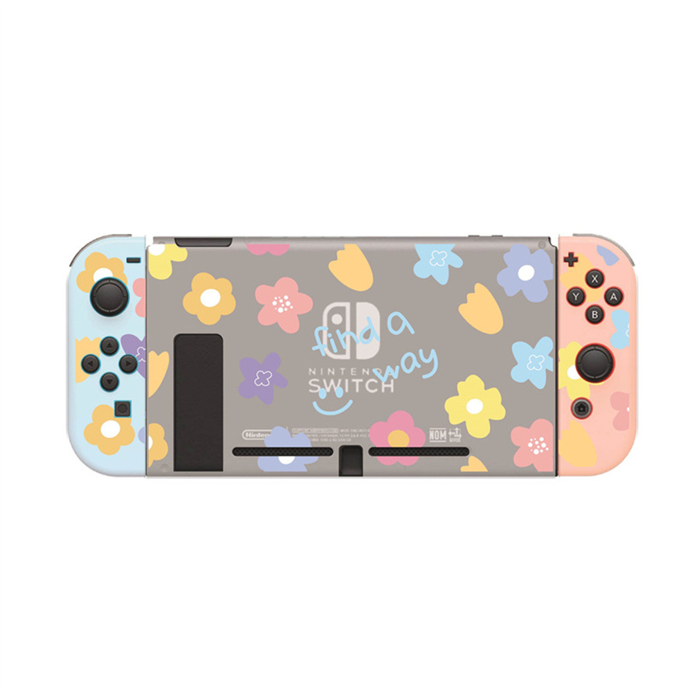 Painted Flower Planet Case for Nintend Switch Transparent Tpu Soft Cover Protective Shell Split Game Console for ns Accessories