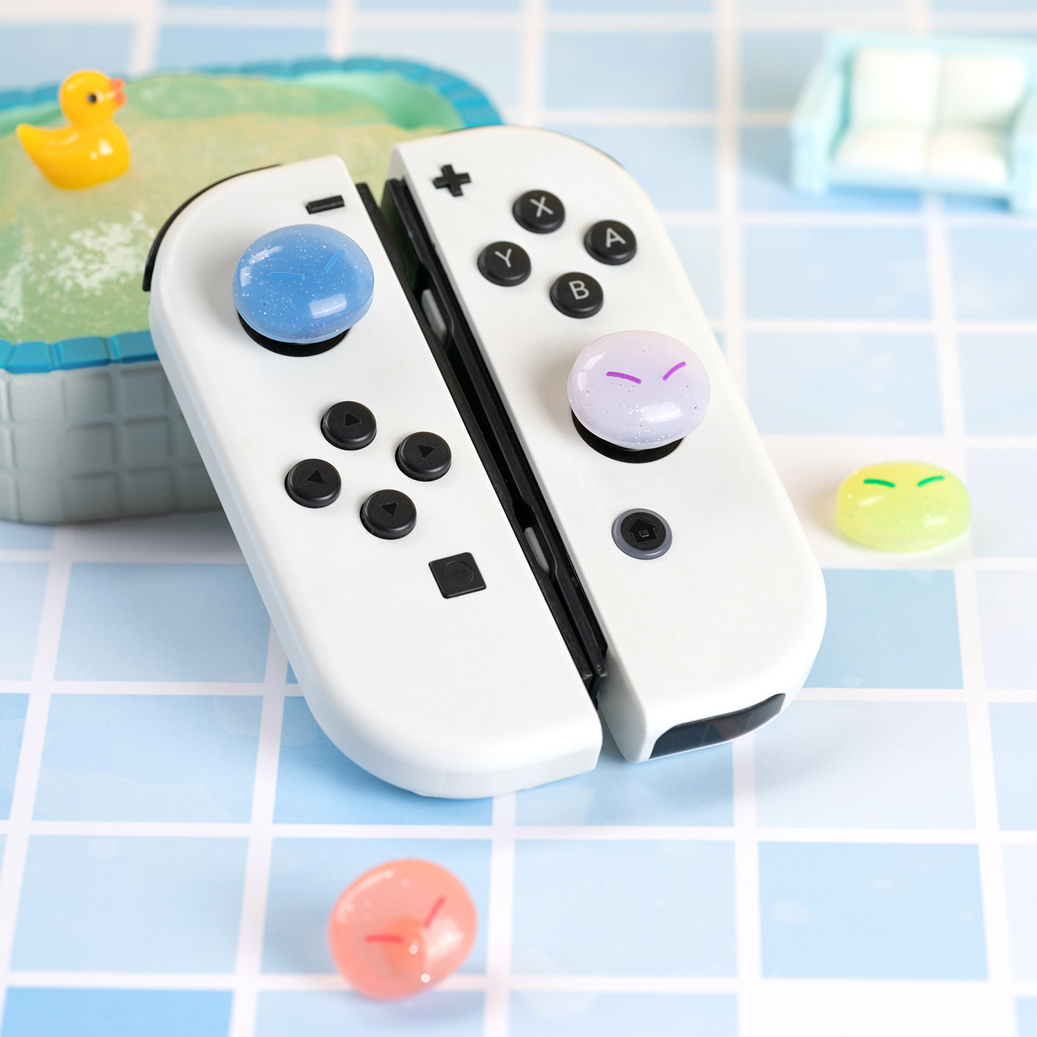 New product explosion nin tendo switch/oled joystick cap game console button controller cover ns slime glitter protective cover