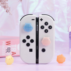 New trend nin tendo switch oled/switch joystick cap console controller button case gamepad cover ns octopus rock glitter