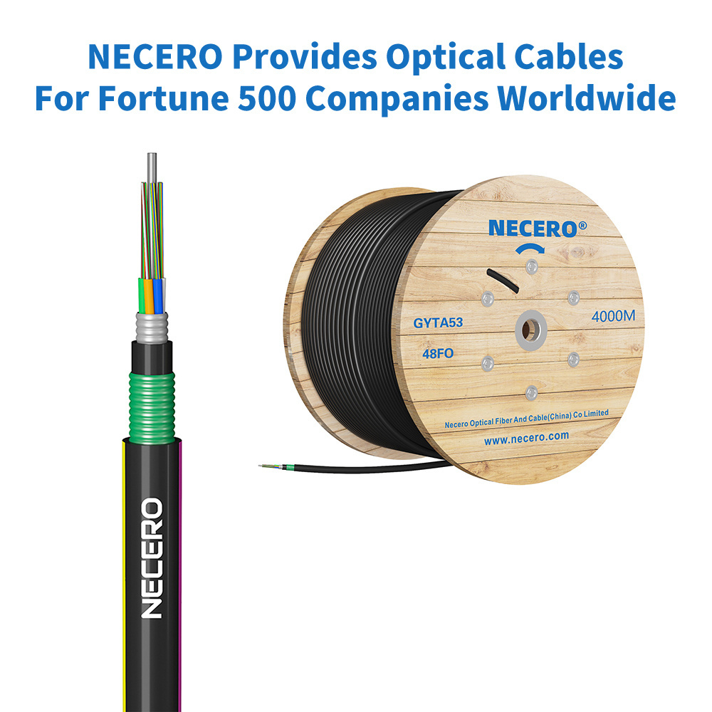 Best Price GYTA53 Armored Cable Direct Buried Underground Fiber Optic Cables High Voltage Aluminum fiber Optic Drop Cable