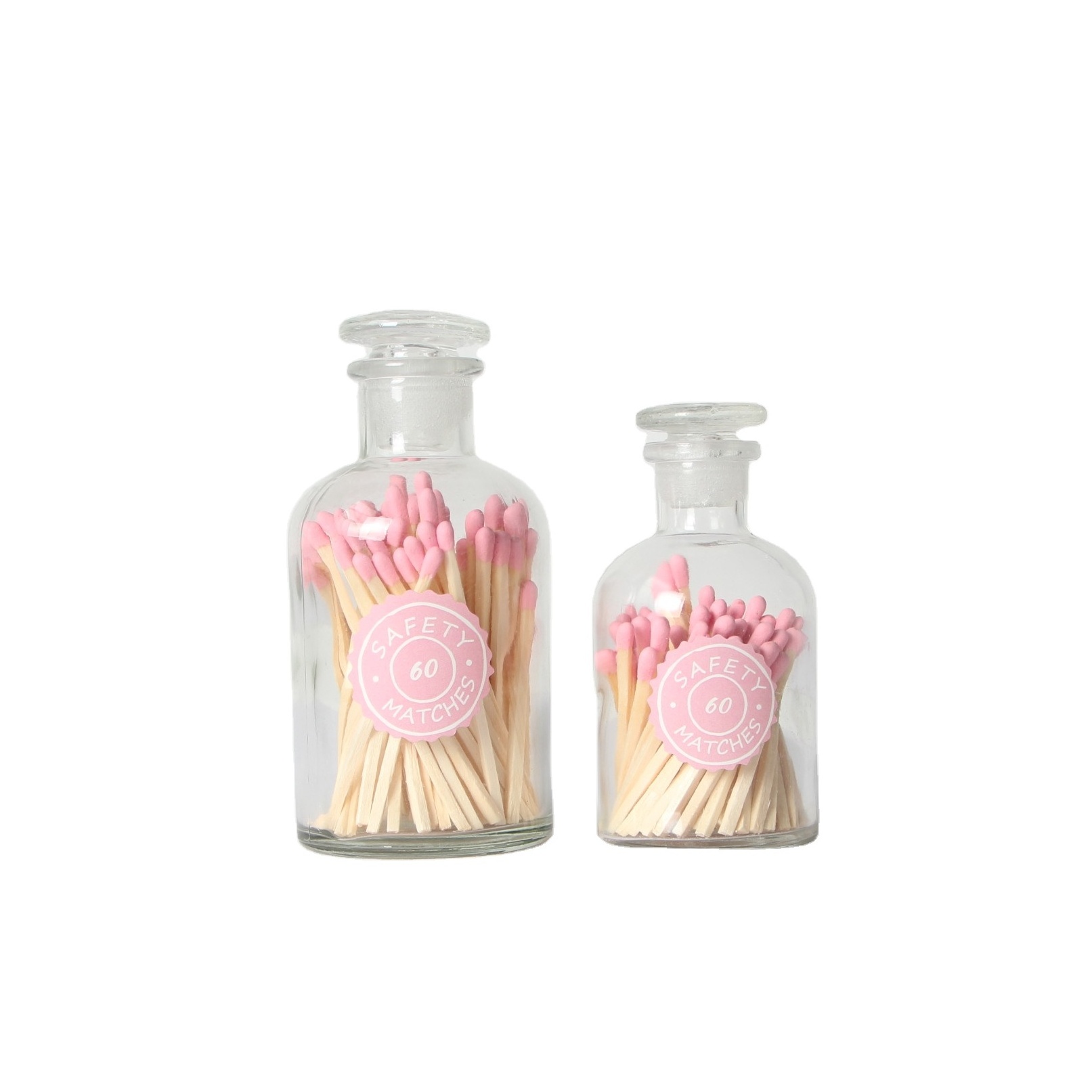 Wholesale Beautiful matches match sticks in glass jar  safety matches in glass jar