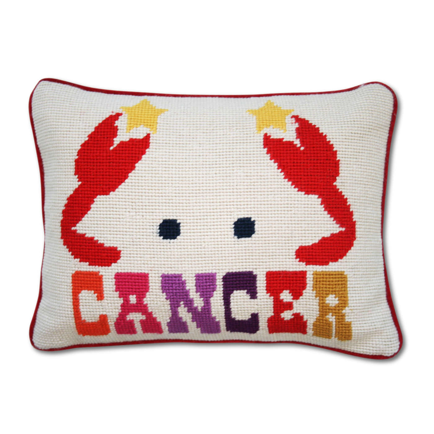 Personalised Pillow Designer Cancer Zodiac Needlepoint Throw Embroider Cushion Cover