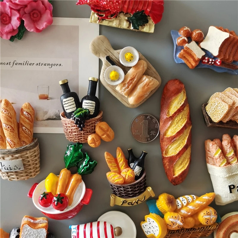 Bionic Food Fridge Magnet 3d Creative Simulation Food Cute Refrigerator Magnetic Stickers Photo Magnetic Sticker Decoration Gift