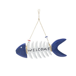 Mediterranean Style Wooden Welcome Sign Nautical Wall Art Decor for Ocean Theme Home Door Decal Coastal Camp