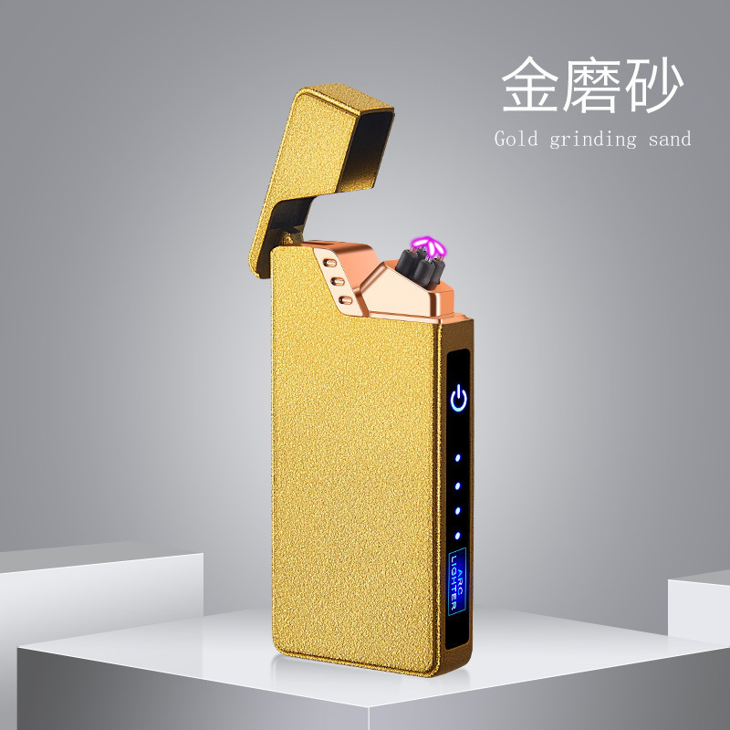 feuerzeug Custom Wholesale Cigarette Electric Lighter Rechargeable Double Arc USB charging Lighter Flameless Plasma electronic