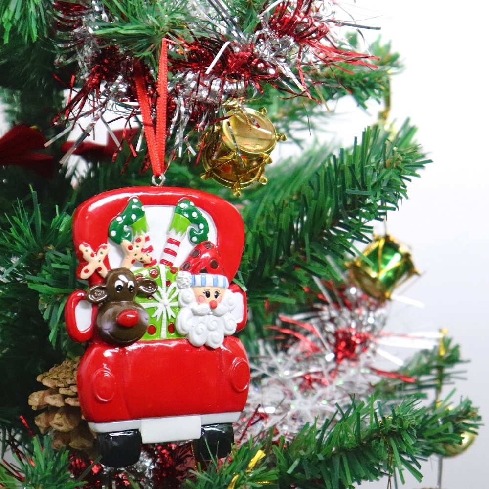 2023 Christmas Ornament Pendant Santa for Christmas Car Statue Pendant for Car Office Home Decoration Customized