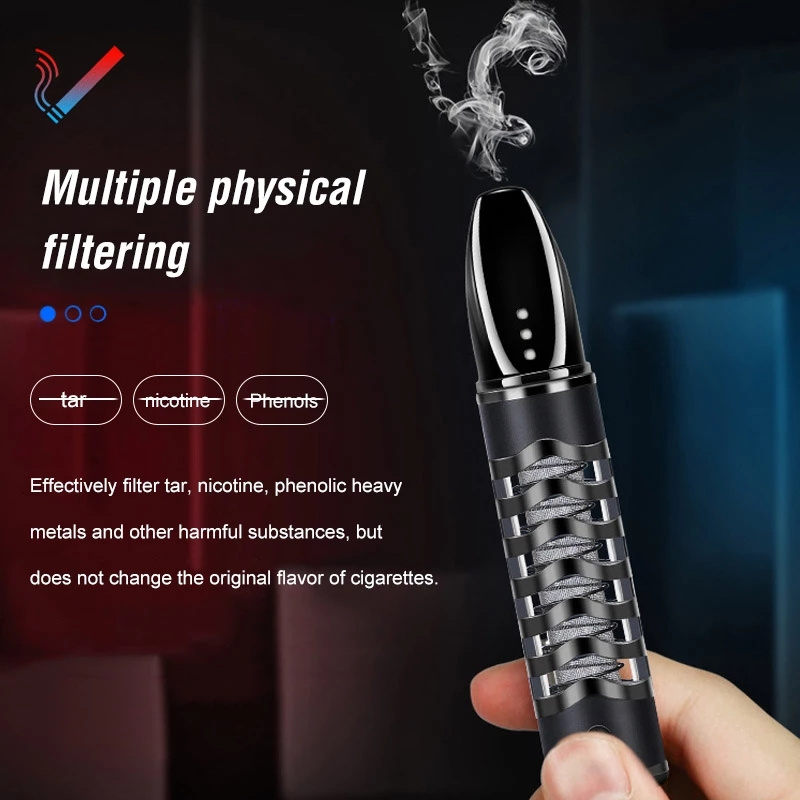 sexy lighters Mini Ashtray Cigar Holder USB Tungsten Coil Lighter Portable Ash Collection Anti-dirty Cigarettes Filter Smoking