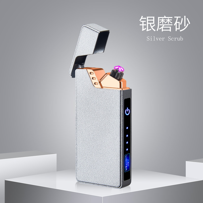 feuerzeug Custom Wholesale Cigarette Electric Lighter Rechargeable Double Arc USB charging Lighter Flameless Plasma electronic