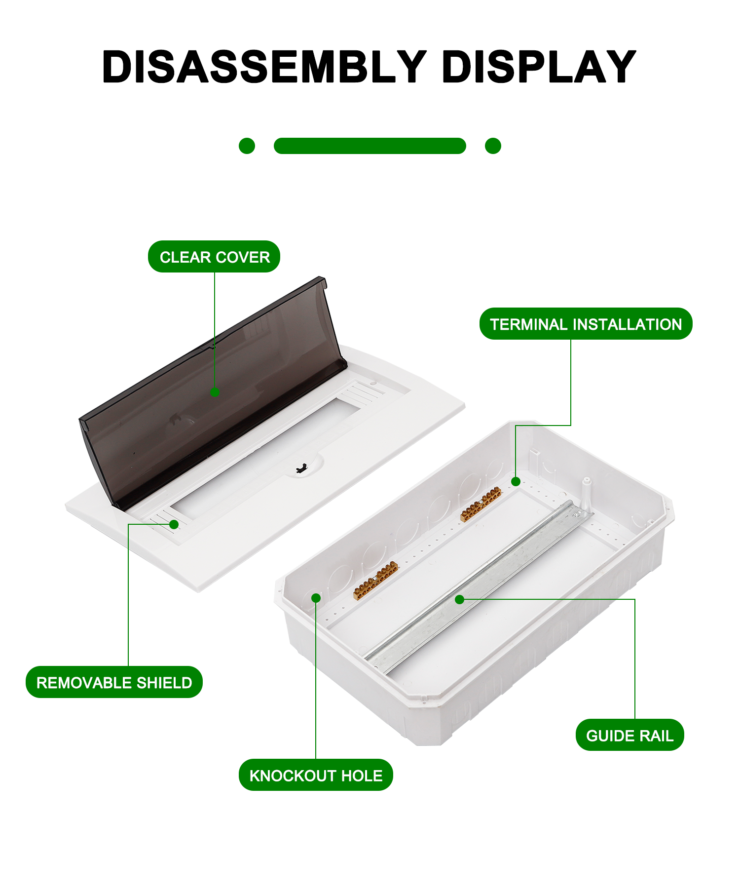 ND-MF Series Flush Mounted 12Way Junction box Distribution Box