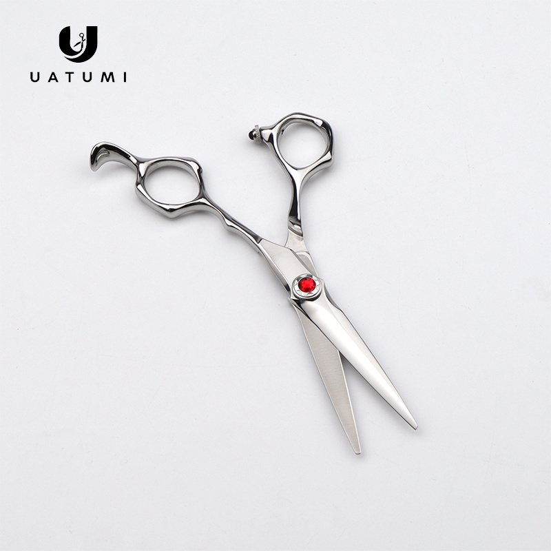 UATUMI hot selling professional wholesale hairdressing scissors special barber scissors hairstylist special 6.0 inch gem nut