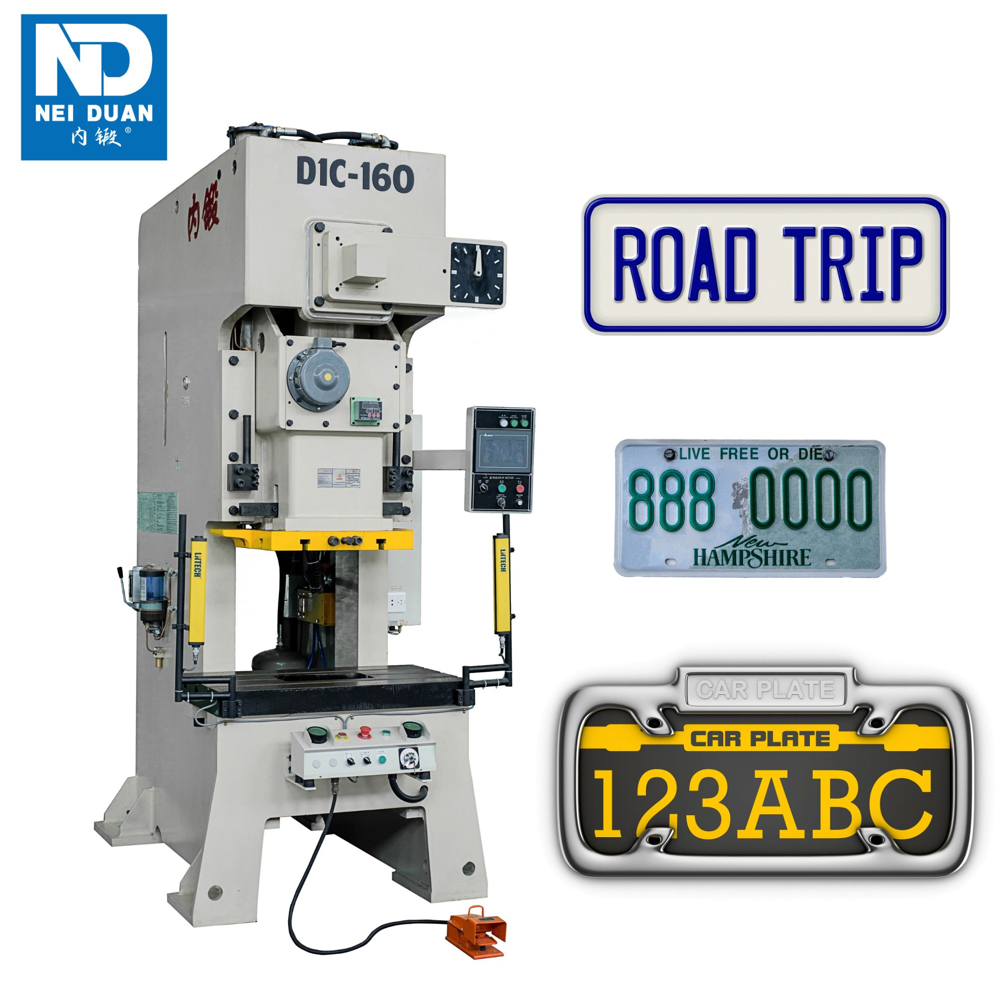 Automatic Aluminum Foil Car License Plate Number Making Machine