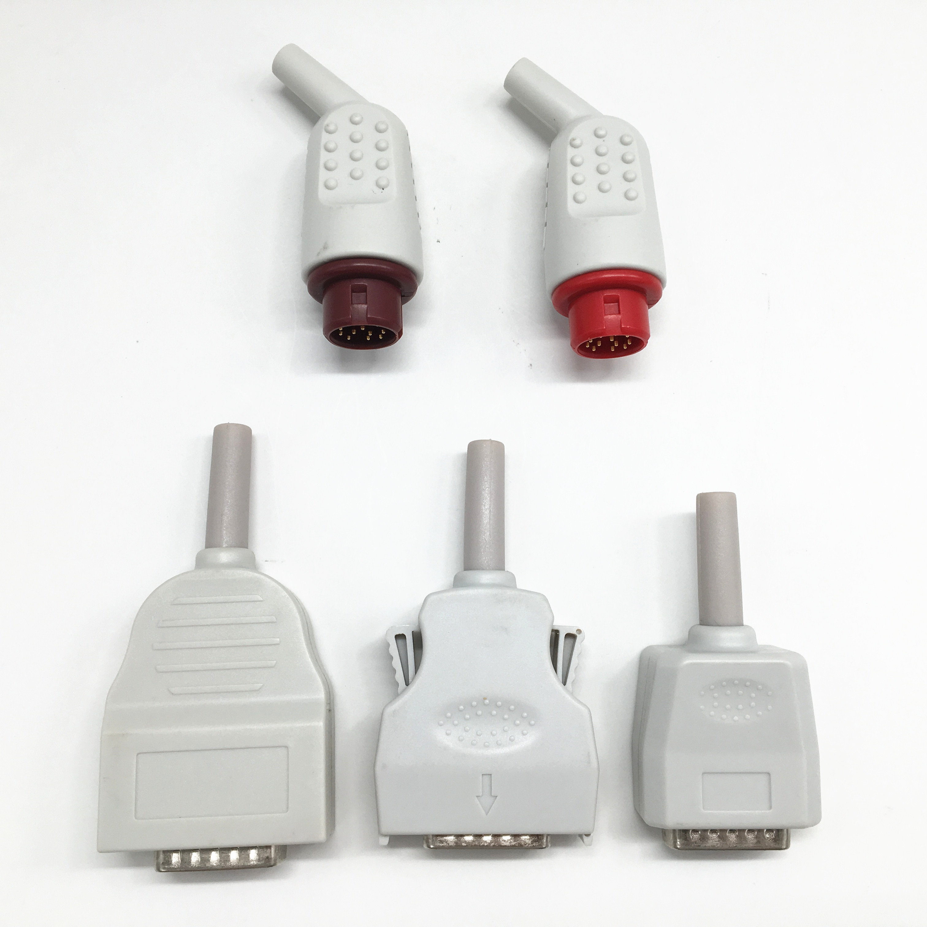 Integrated series AHA / ICE 6-pin direct connection iec connector 10 lead ecg cable