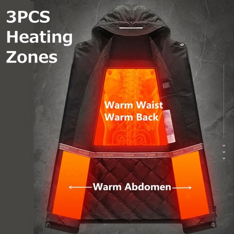 Wholesale Men and Women Winter Warm Coat Waterproof Hunting Outdoor Heater Jacket Rechargeable Battery Heated Jackets