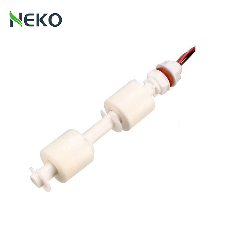 PP Dual Float Switch M10 100mm Fish Tank Vertical Liquid Water Level Sensor