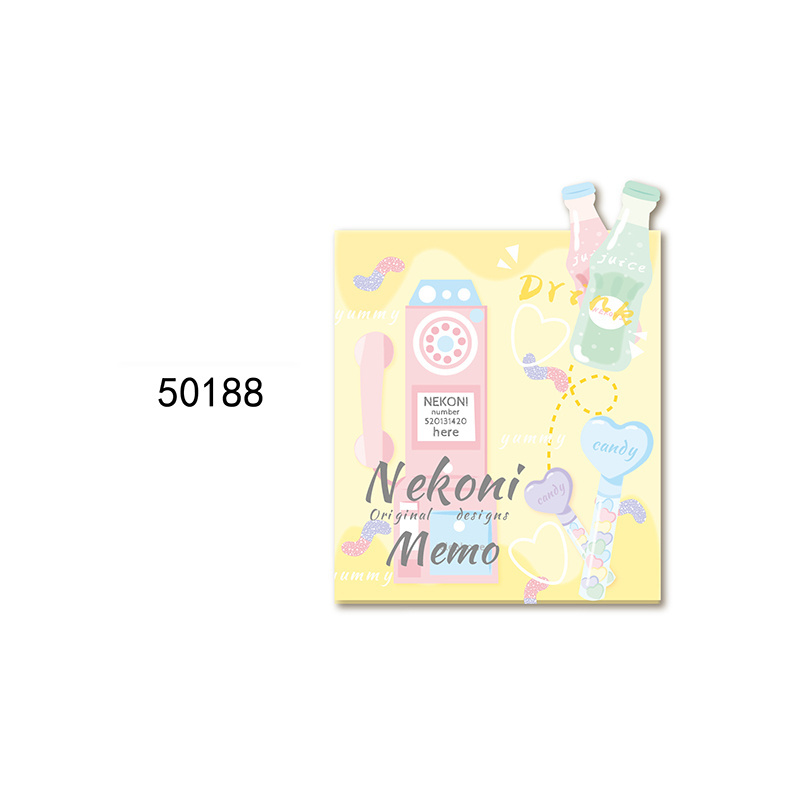 Nekoni Notepads Notes Pad Notebook Kawaii Dessert Portable Note Pads Paper Index Bookmark Office Supplies Hot Sale Mini Notebook