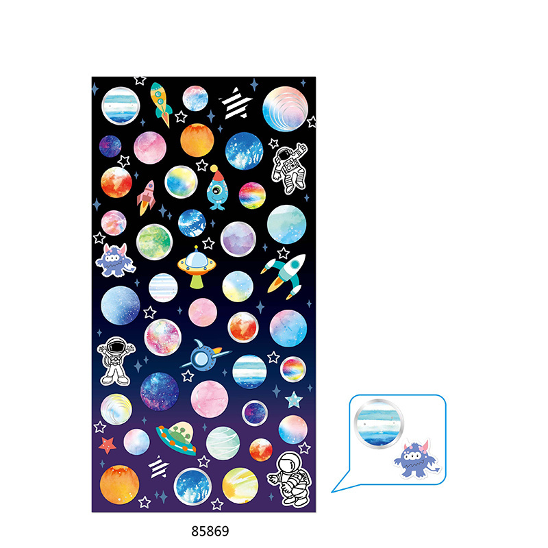 Nekoni Space Acrylic Stickers Kawaii Sticker Custom Cartoon Decal Decorative Decals Adhesive Decals for Aesthetic Stickers