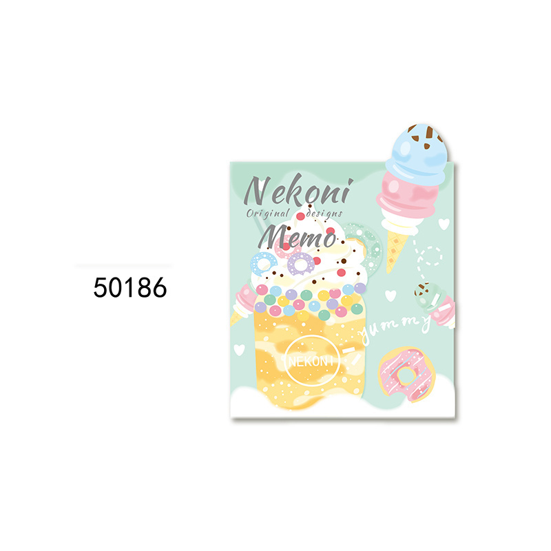 Nekoni Notepads Notes Pad Notebook Kawaii Dessert Portable Note Pads Paper Index Bookmark Office Supplies Hot Sale Mini Notebook