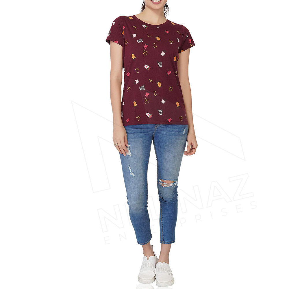 Top Selling High Quality New Fashionable Short Sleeve Women Breathable T Shirt Available In Different Color