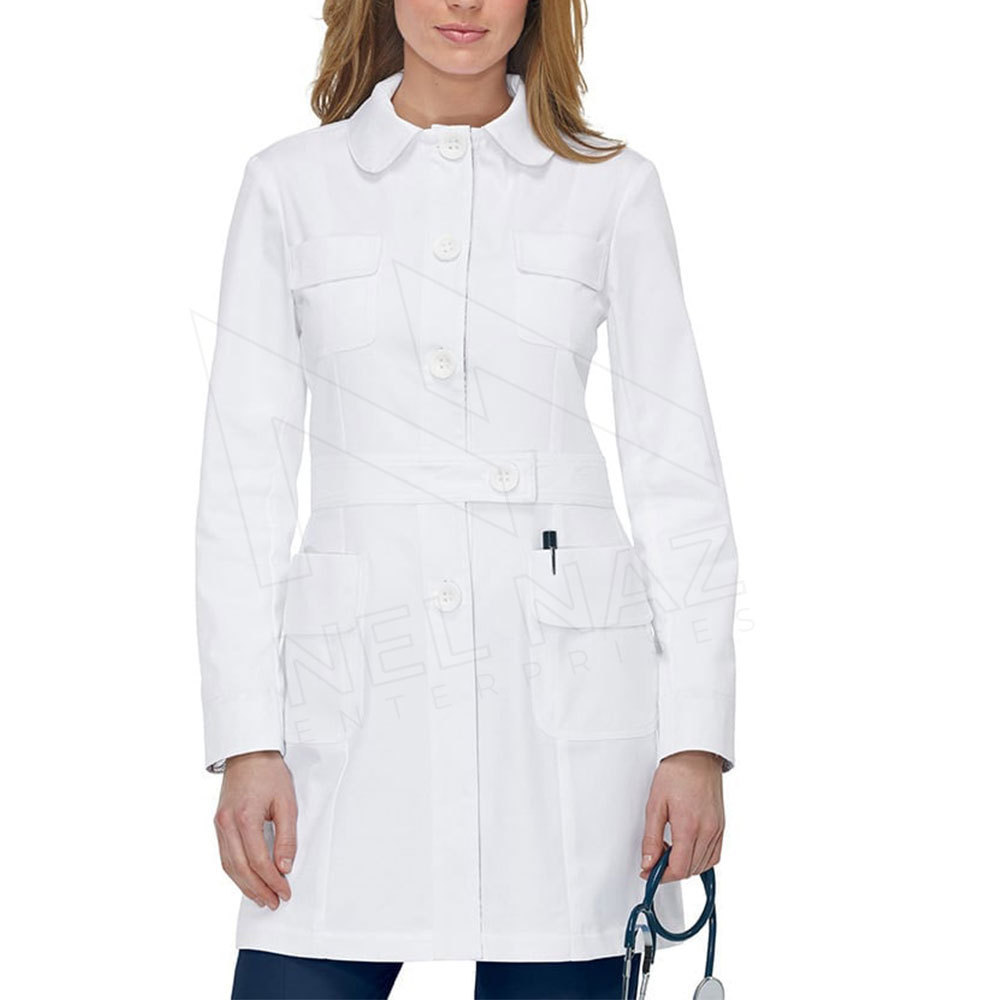 Customized White Medical Scrubs Lab Coat for Unisex Wholesale Hospital Doctor Full Sleeve Coat