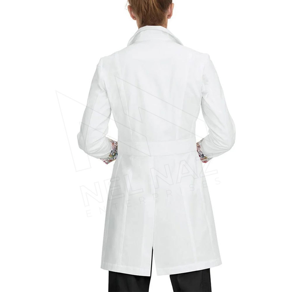 Customized White Medical Scrubs Lab Coat for Unisex Wholesale Hospital Doctor Full Sleeve Coat