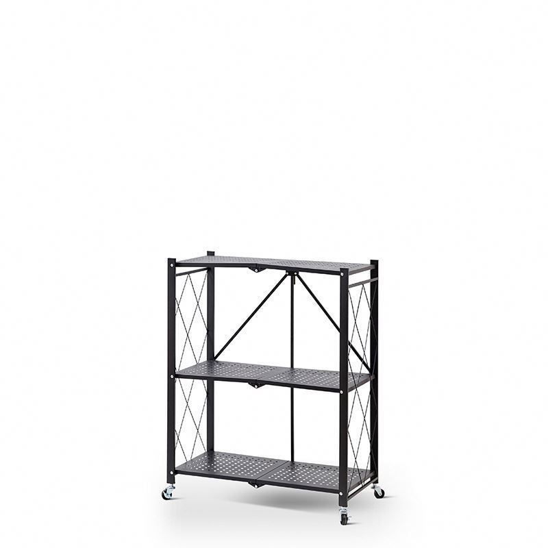 Low Price Metal Wire Rack Shelving Height Adjustable 4-Tier Large Storage Shelves With Wheels Rolling Kitchen Organiser