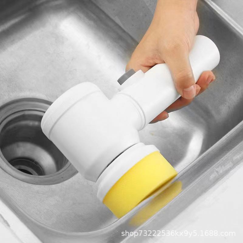 Creative Arrangement Dish Washing Gun, Electric Spin Scrubber Sink Cleaner Bathroom Bathtub Kitchen Cleaning Brush