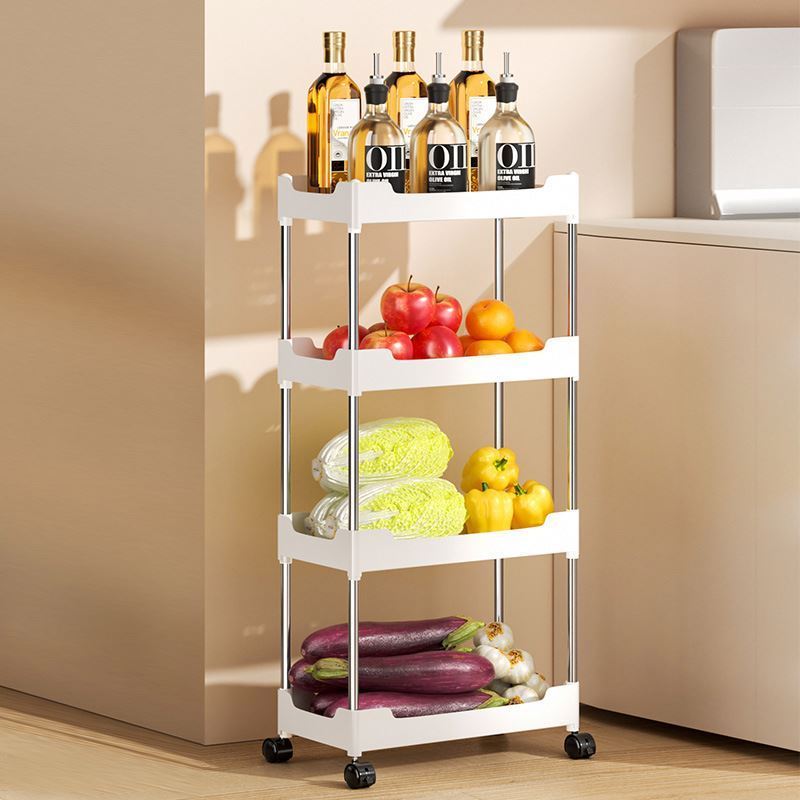 5 Tier Storage Rolling Cart Racks Mobile Shelving Unit Organizer For Bedrooms And Kitchen