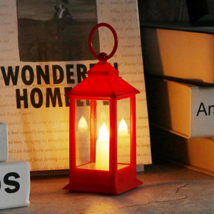 New Retro Small Wind Lantern, Simulated Christmas Led Light Battery Included Fire Lantern Lamp For Fireplace Home Decoration