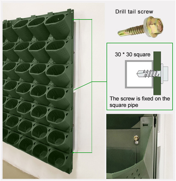 Wholesale Vertical Garden PP Material Wall-Mounted Flower Pots Stackable Vertical Planter Wall Planter