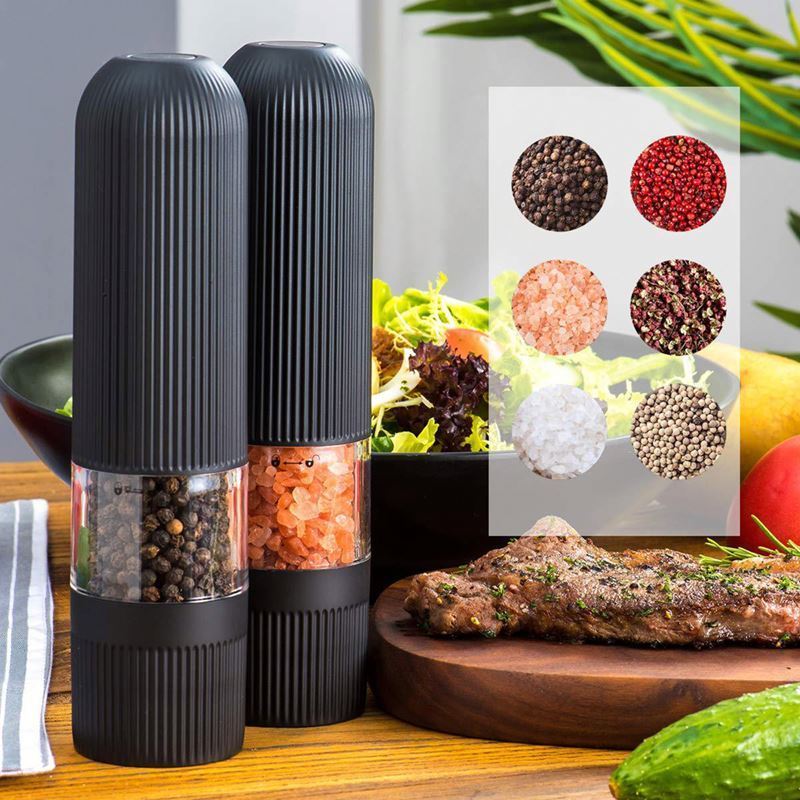 Best Selling Home And Kitchen Electric, Salt Pepper Grinders Automatic Herb Spice Mill Coarseness Kitchen Accessories