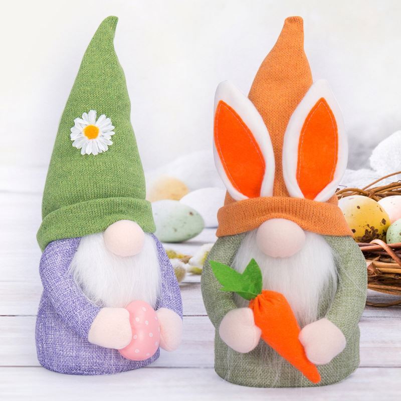 Factory Direct Easter Holiday Small Bunny, Ear Rabbit Gnomos  Easter Spring Crafts Gifts Gnomes Decor Fabric Easter Decoration